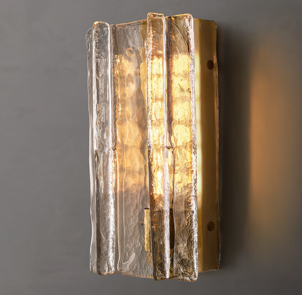 Kattice Clear Glass Sconce 15"