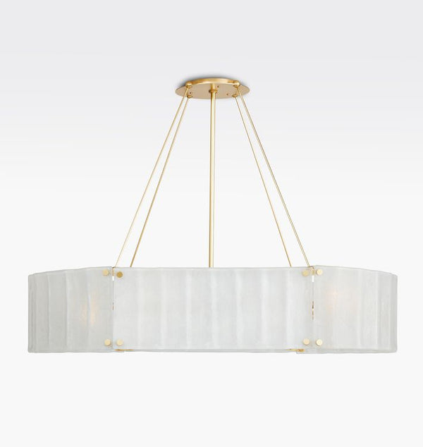 Willatme Glass Linear Chandelier 48''