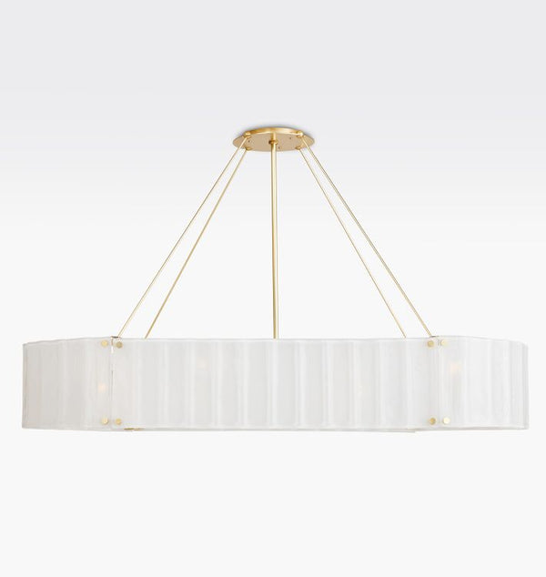 Willatme Glass Linear Chandelier 60''