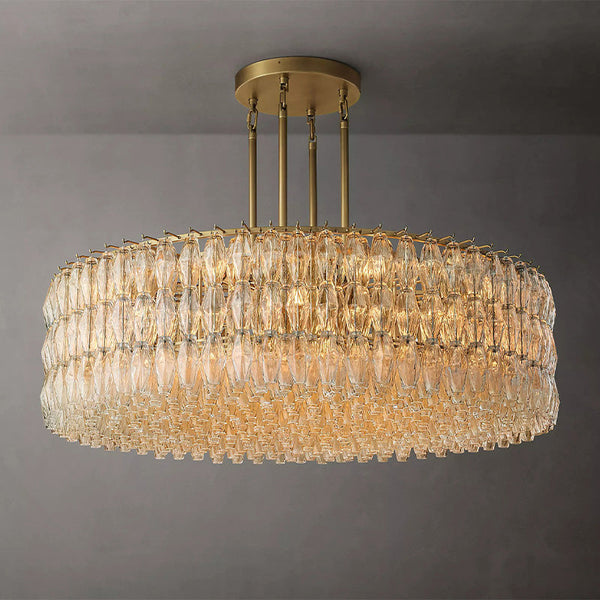 Riaylin Crystal Round Chandelier 62"