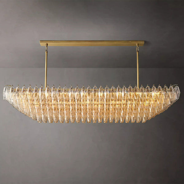 Chriay Crystal Rectangular Chandelier 74"