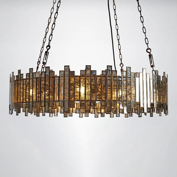 Helits Glass Lailar Round Chandelier