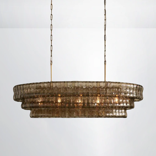 Riacho Glass Oval Chandelier