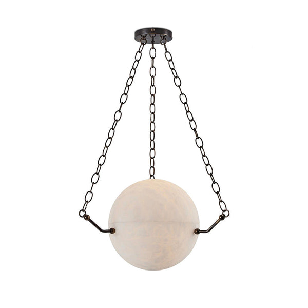 Aaron Alabaster Sphere Suspension Pendant Lamp