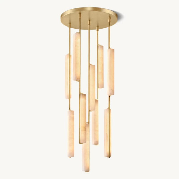 Aoudne Alabaster Round Chandelier 24"