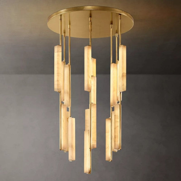 Aoudne Alabaster Round Chandelier 40"