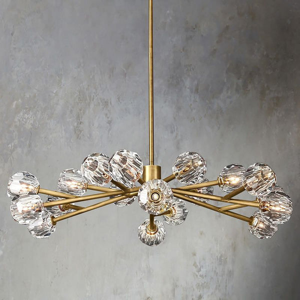 Kristing Clear Crystal Chandelier D48"
