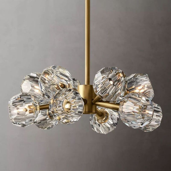 Kristing Clear Crystal Chandelier D24"