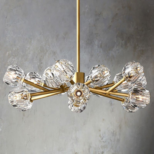 Kristing Clear Crystal Chandelier D36"