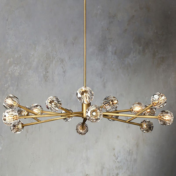Kristing Clear Crystal Chandelier D60"