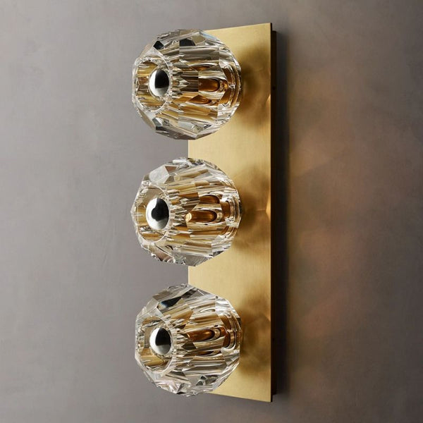 Kristing Clear Glass Linear Wall Sconce 3-lights