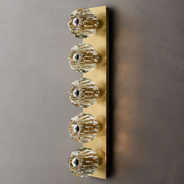 Kristing Clear Glass Linear Wall Sconce 5-lights