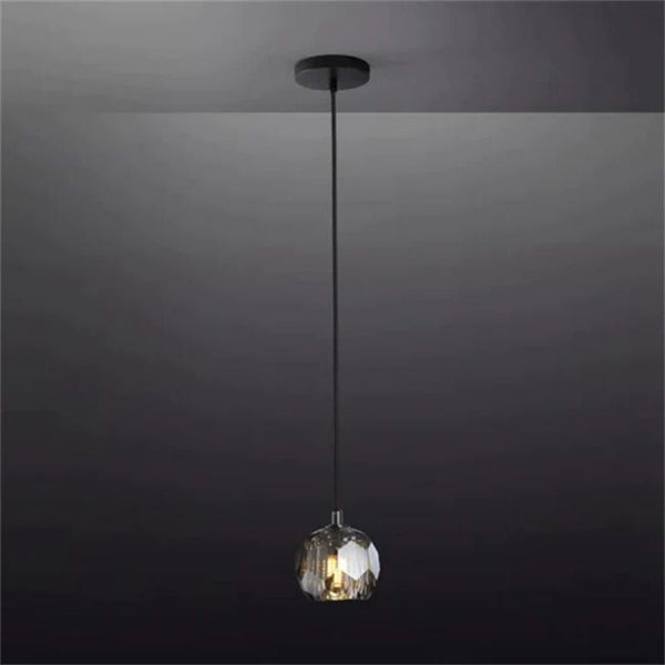 Kristing Smoke Cristal Glass Rod Pendant