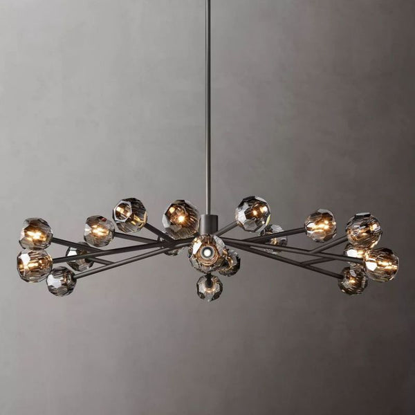 Kristing Smoke Crystal Chandelier D60"