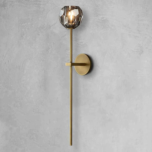 Kristing Smoke Crystal Grand Wall Sconce