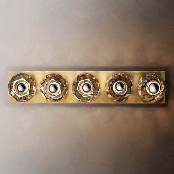 Kristing Smoke Glass Linear Wall Sconce 5-lights