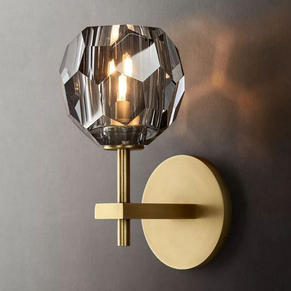 Kristing Smoke Glass Sconce