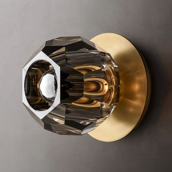 Kristing Smoke Glass Tiny Wall Sconce