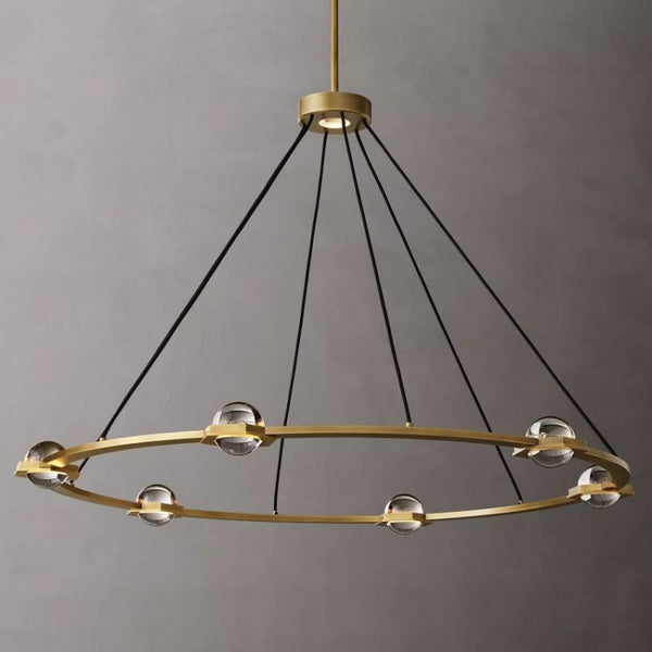 Coikle Crystal Ball Round Chandelier 48"