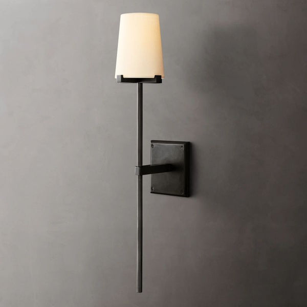 Matilo Fabric Shade Torch Sconce