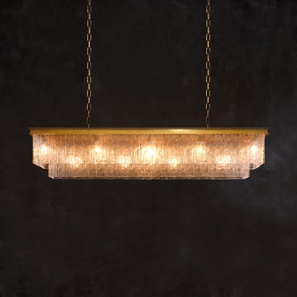 Sacoie Glass Rectangular Chandelier