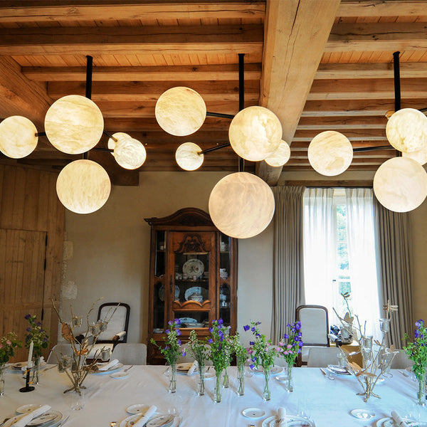 Carol Sphere Modern Artistic Alabaster Chandelier