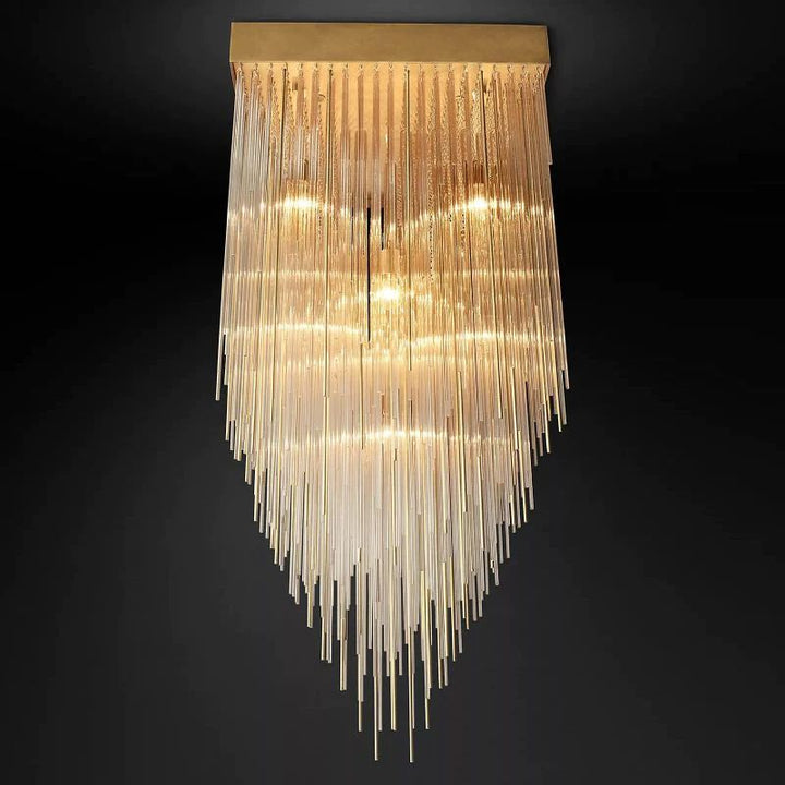 Cascade Square Living Room Chandelier 30"