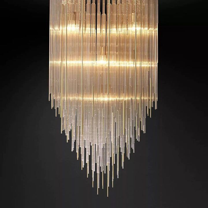 Cascade Square Living Room Chandelier 30"