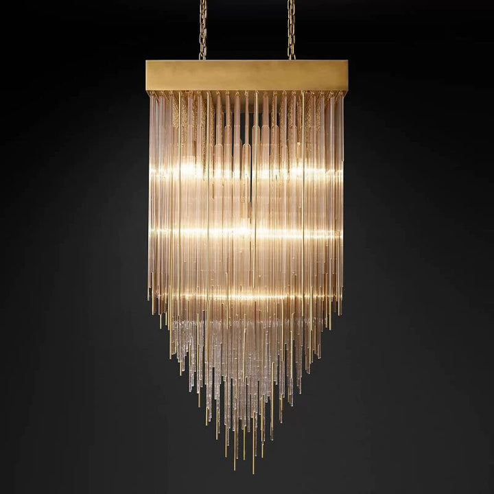 Cascade Square Living Room Chandelier 30"