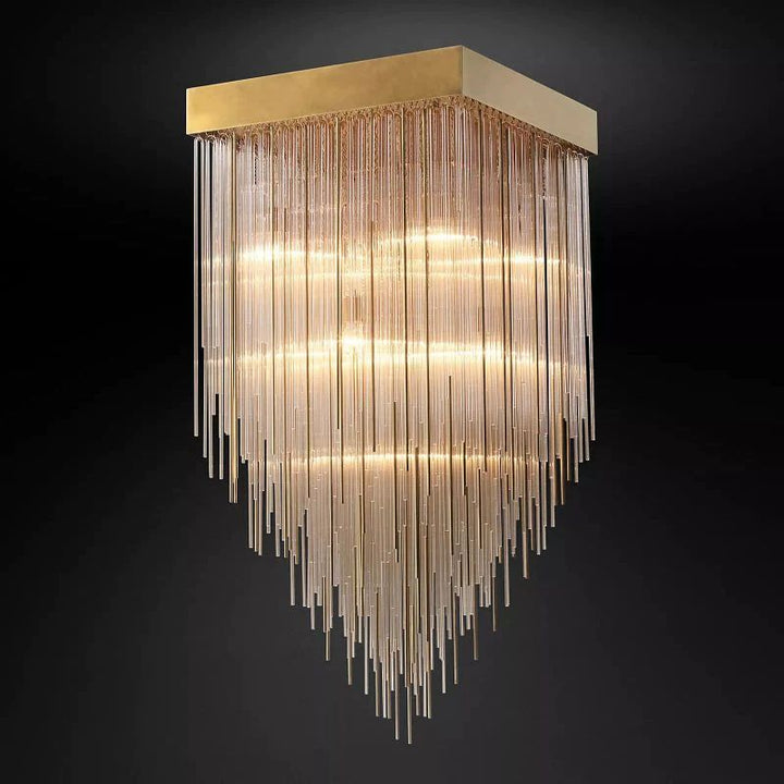 Cascade Square Living Room Chandelier 30"