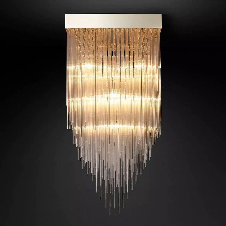 Cascade Square Living Room Chandelier 30"