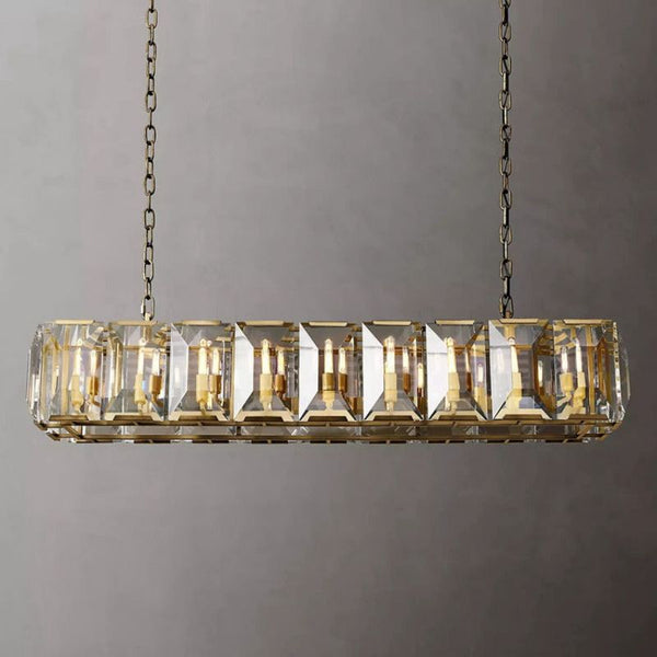 Hakro Crystal Rectangular Chandelier 62"