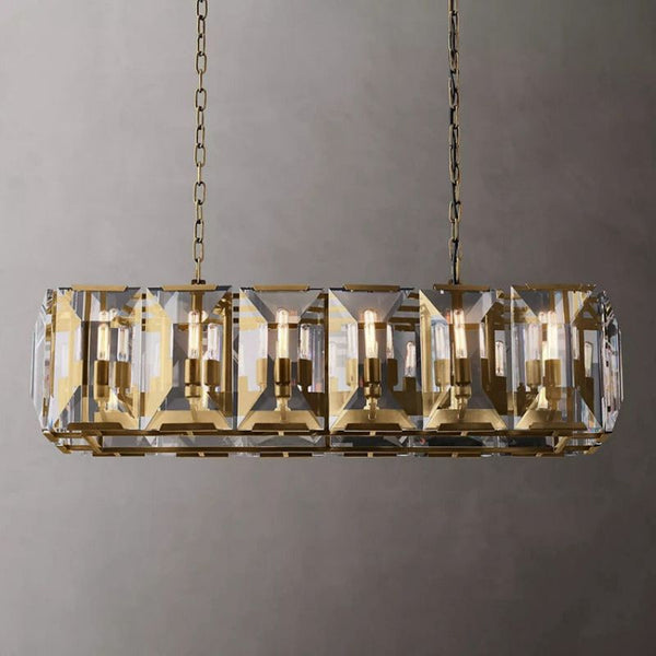 Hakro Crystal Rectangular Chandelier 42“