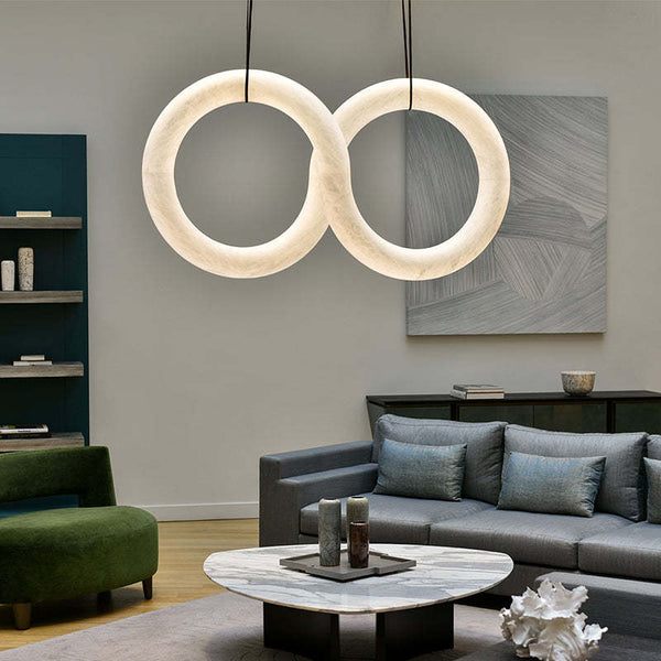 Designer Inspired Alabaster Chandelier