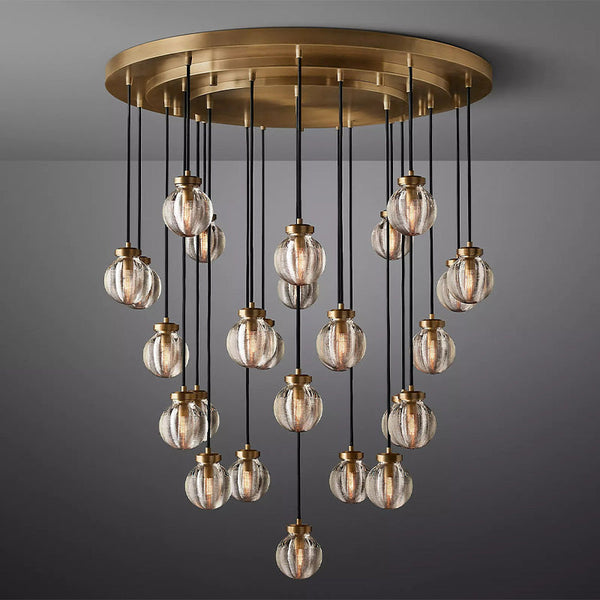 Paus Pearl Round Chandelier 38"