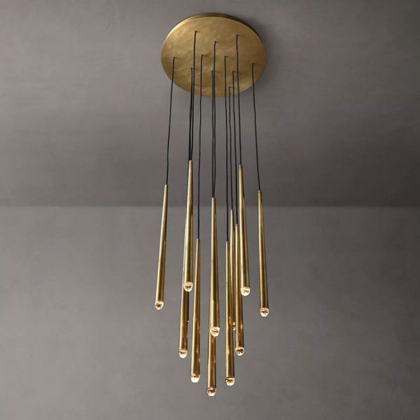Zitay Round Tapered Tubular Chandelier 24"