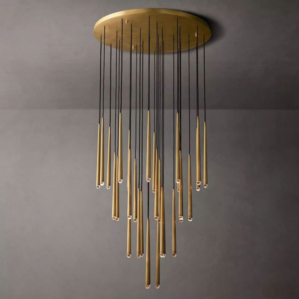 Zitay Shower Round Tapered Tubular Chandelier 48"