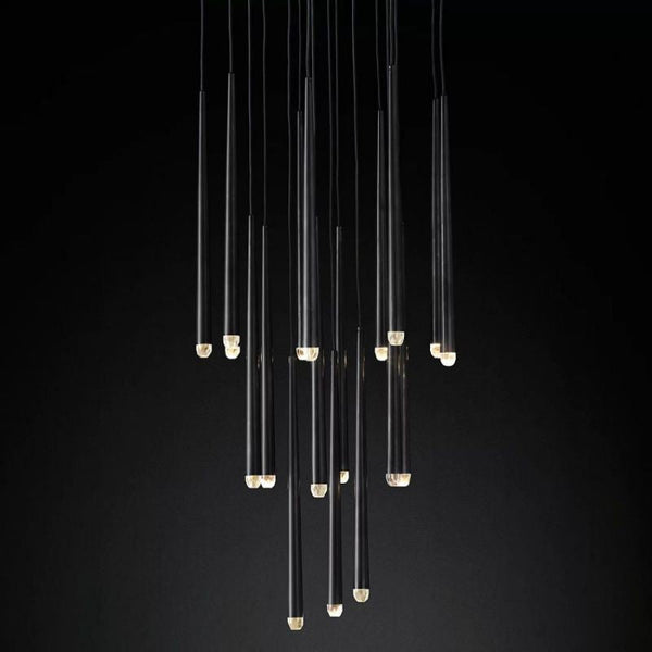 Zitay Round Tapered Tubular Chandelier 30"