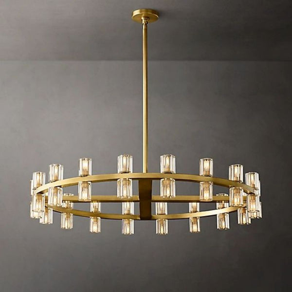 Arcanie Crystal Shades Round Chandelier 36"