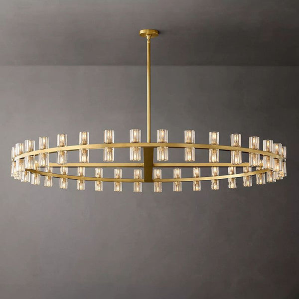 Arcanie Crystal Shades Round Chandelier 60"