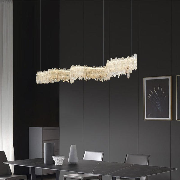 Primary Crystal Cluster Linear Chandelier