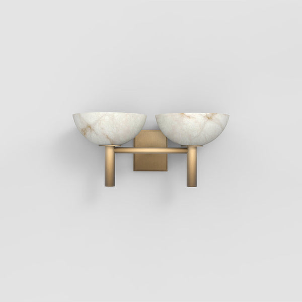 Melange 2 Lights Alabaster Wall Sconce