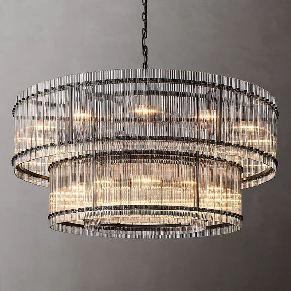 Sanrhca 2-Tier Round Chandelier 60"