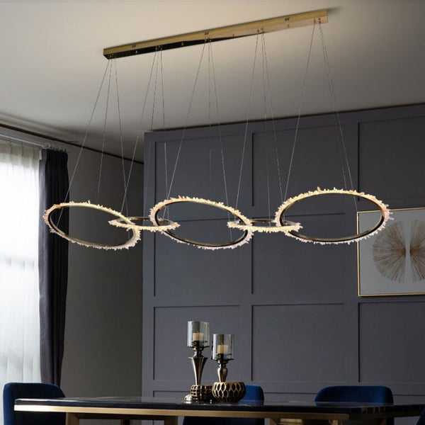 Primary Modern Crystal 5 Rings Chandelier