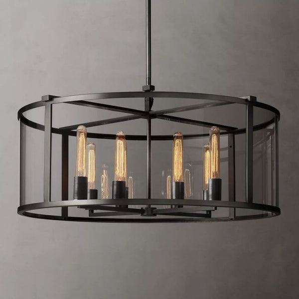 Benciy Vintage Round Chandelier 33"