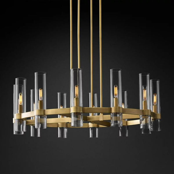 Rasey Modern Fashion Glass Round Chandelier Light D36‘’