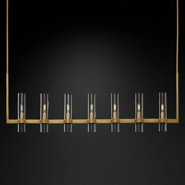 Rasey Modern Fashion Glass Linear Chandelier 59''