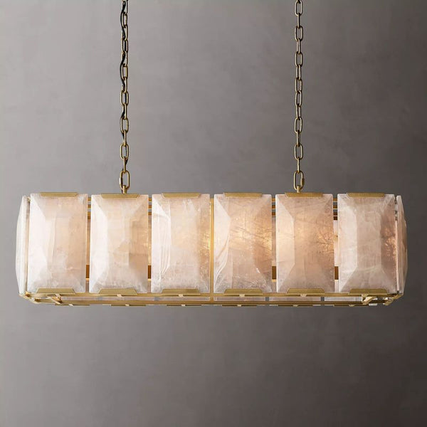 Hakro Calcite Rectangular Chandelier 42"
