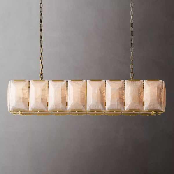 Hakro Calcite Rectangular Chandelier 54"