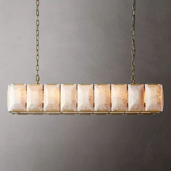 Hakro Calcite Rectangular Chandelier 62"
